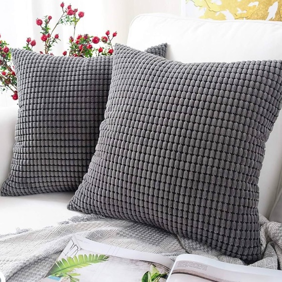 Dark Grey Pillow Cover - Picture 1 of 5